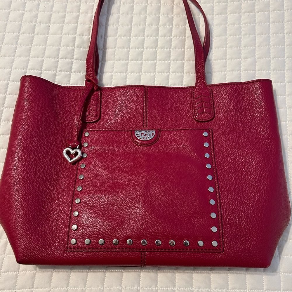 Brighton Red Tote with Silver Accents